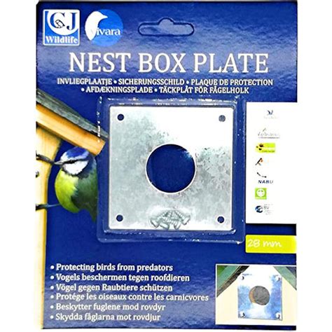 metal bird box plates|bird box door plate.